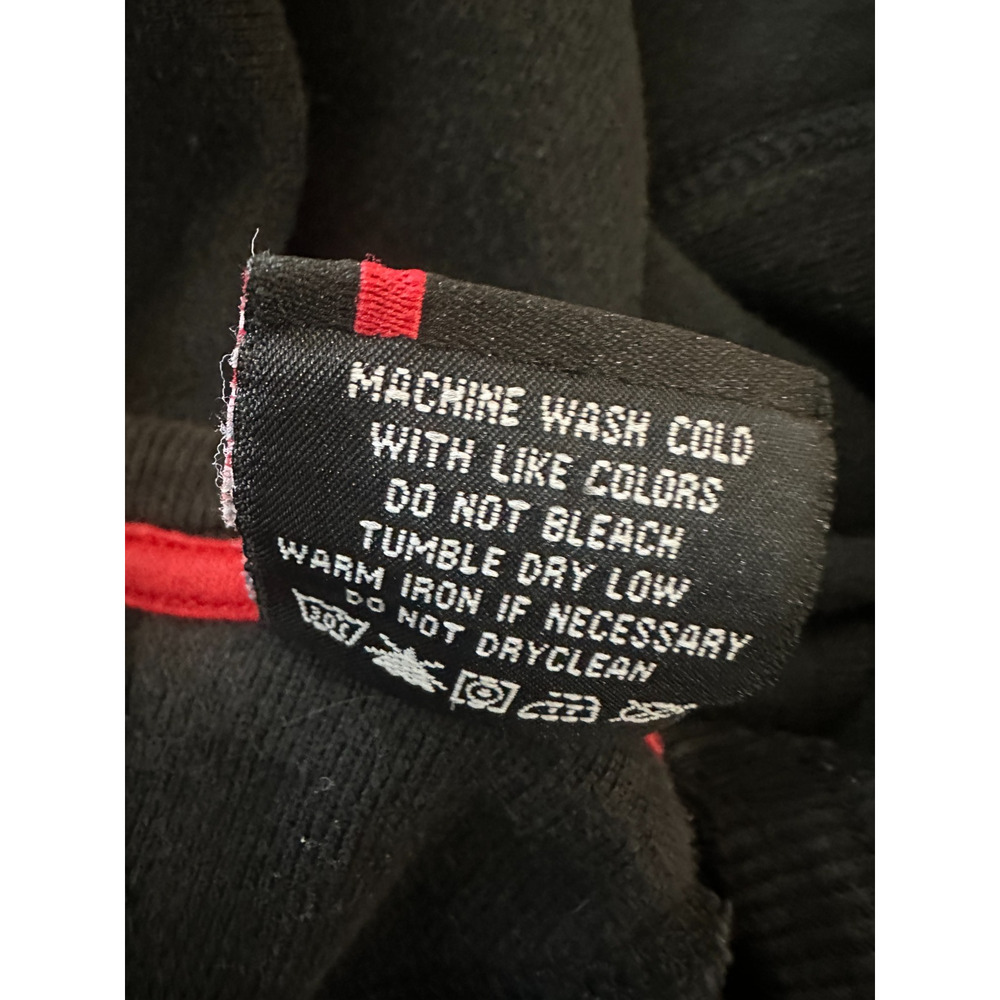 Vtg Y2k Polo Jeans Co Ralph Lauren Sweatshirt Large Black USA Flag Patch 1967 - Picture 8 of 12